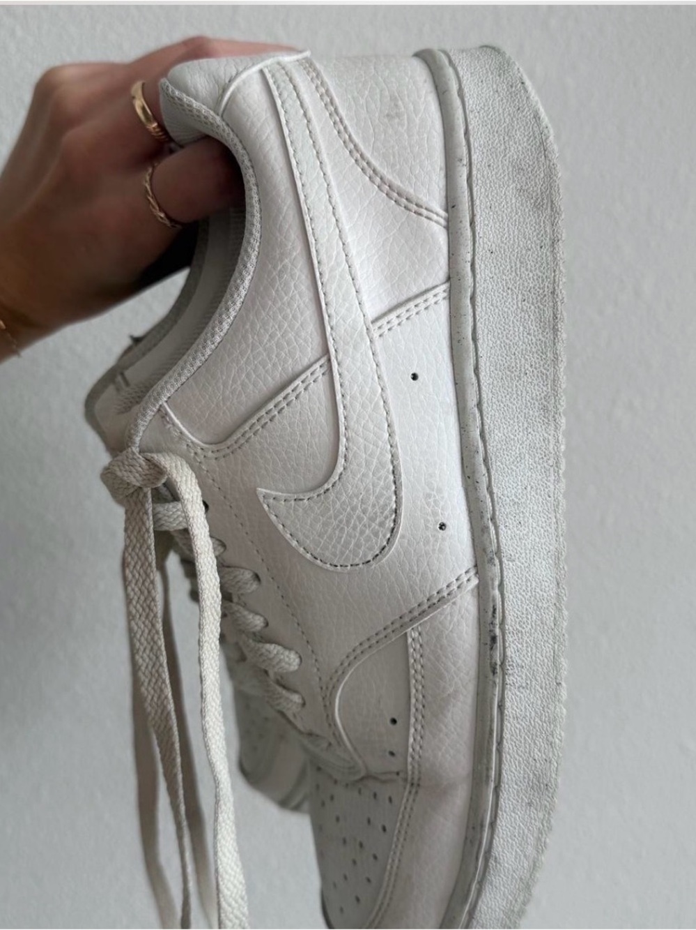 Nike White Low-Top Leather Sneaker